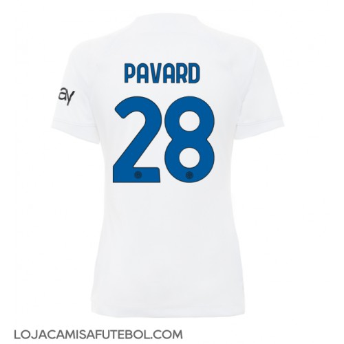 Camisa de Futebol Inter Milan Benjamin Pavard #28 Equipamento Secundário Mulheres 2023-24 Manga Curta